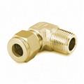 Swagelok B12MO26RT Brass  Tube Fitting, Male Elbow, 12 mm Tube OD x 3/8 in Male ISO Tapered Thread