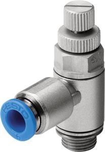 Festo GRLA-1/4-NPT-QS-3/16-U One-way flow control valve