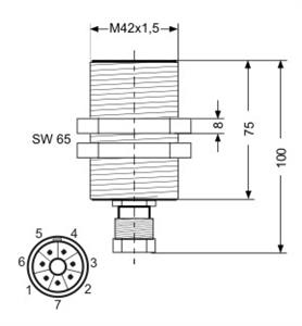 Klaschka BDIF-M42RG-4S Sheet metal thickness sensor Fe, one-sided, touching 1 kg / pc Turkey