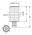 Klaschka BDIF-M42RG-4S Sheet metal thickness sensor Fe, one-sided, touching 1 kg / pc