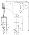 Waircom CAM4F Manually activated valve 5/2 bistable; G1/4